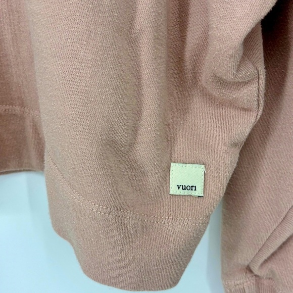 VUORI cropped crewneck pullover oversized dream knit halo athletic sweatshirt - Picture 3 of 6